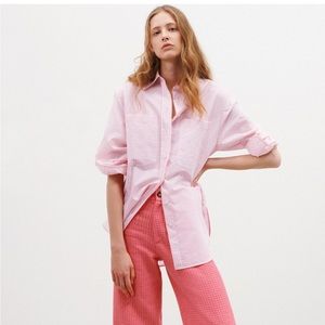 Zara oversized stripe shirt